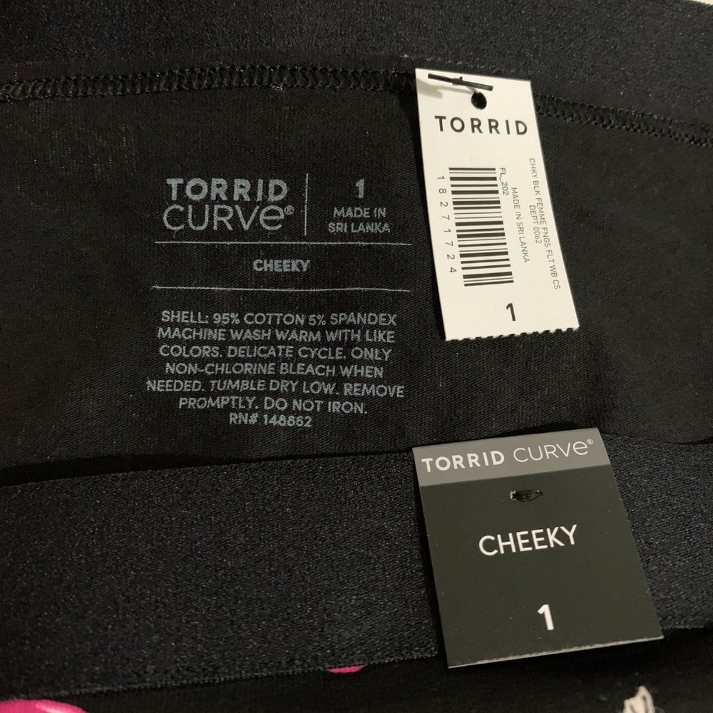 Torrid Cheeky Panties Underwear Halloween Fangs Lips Bats Black Plus 1 14 16 - Picture 4 of 4